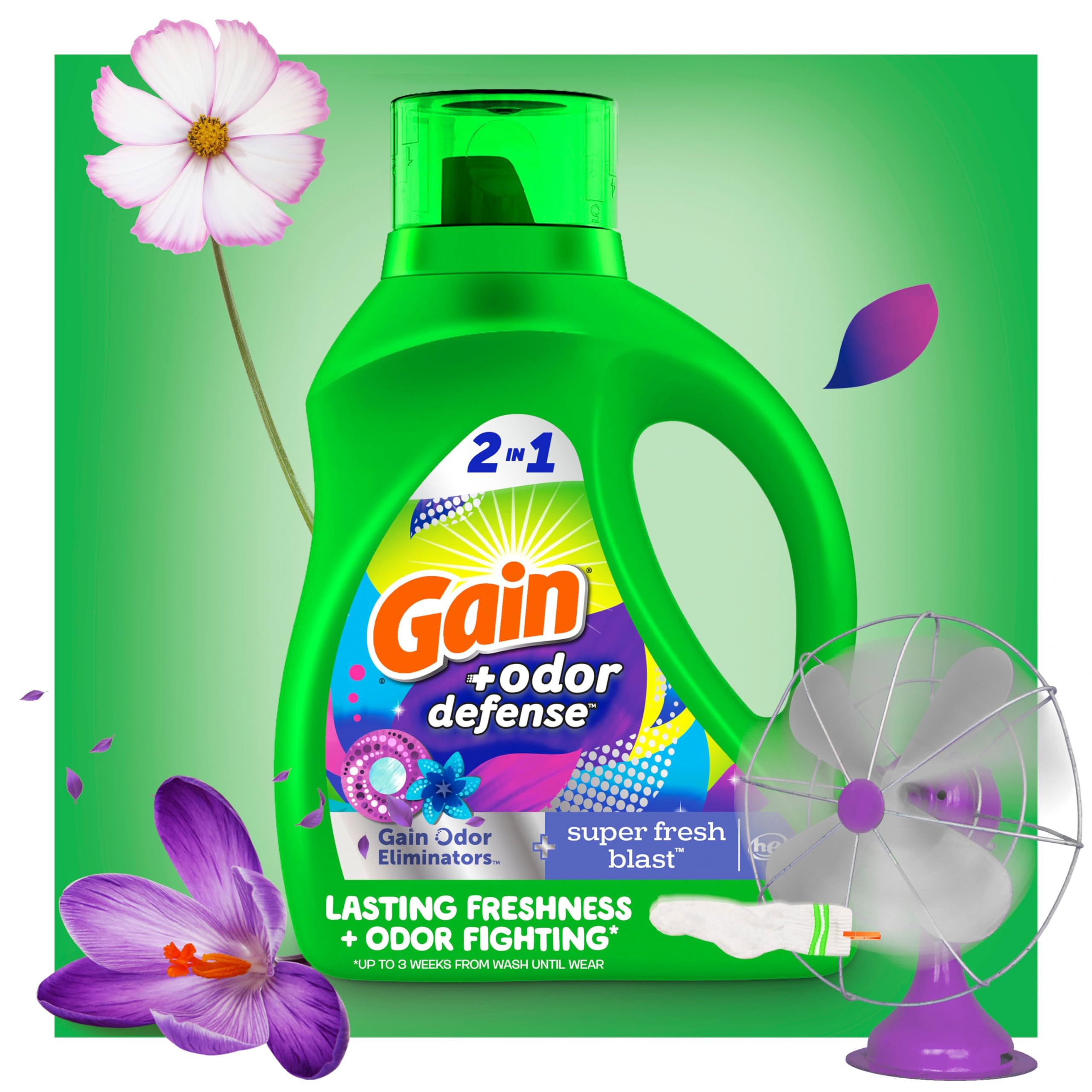 Scent booster pairing with Gain enhances fragrance.