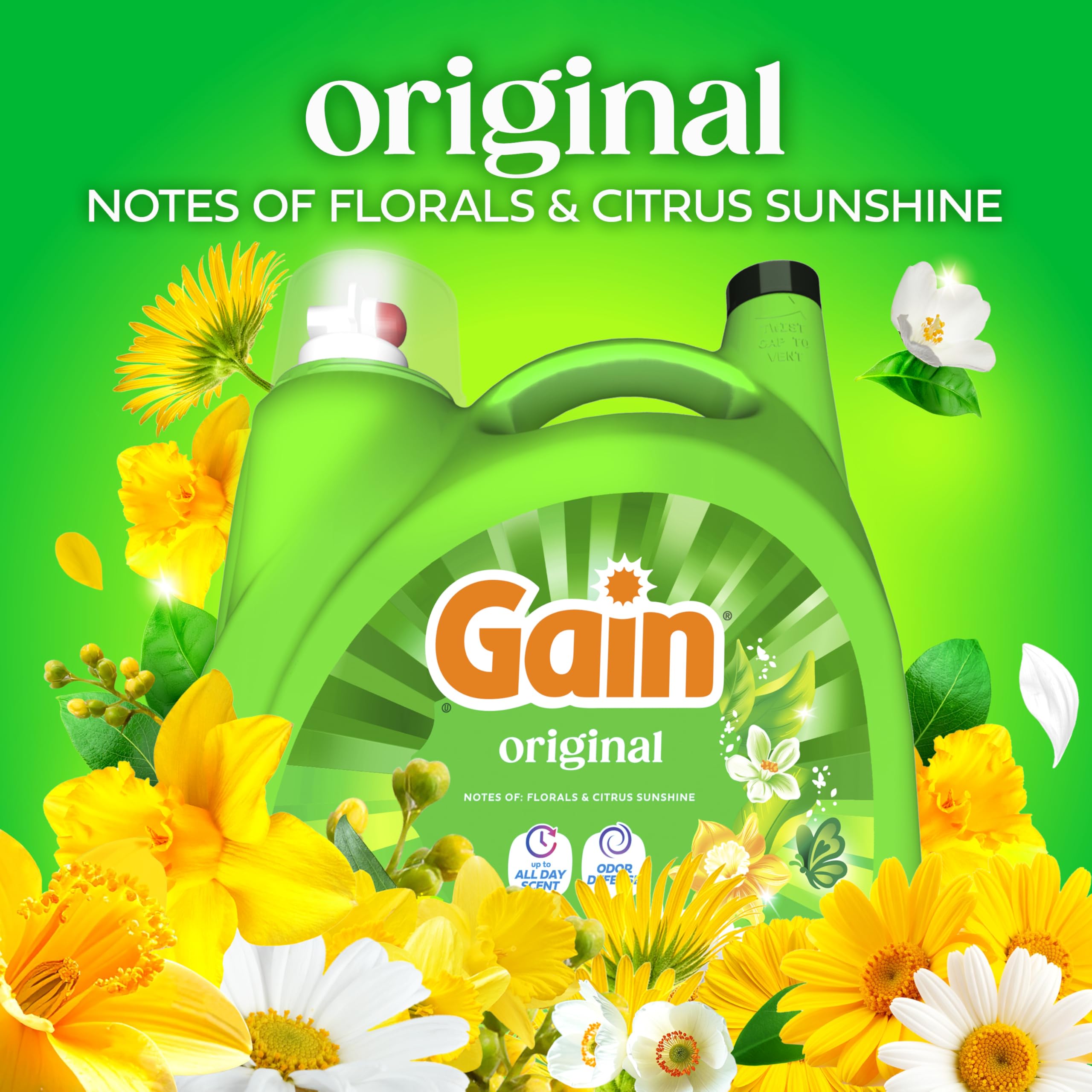 Gain Original 177oz jug front emphasizes value and capacity.