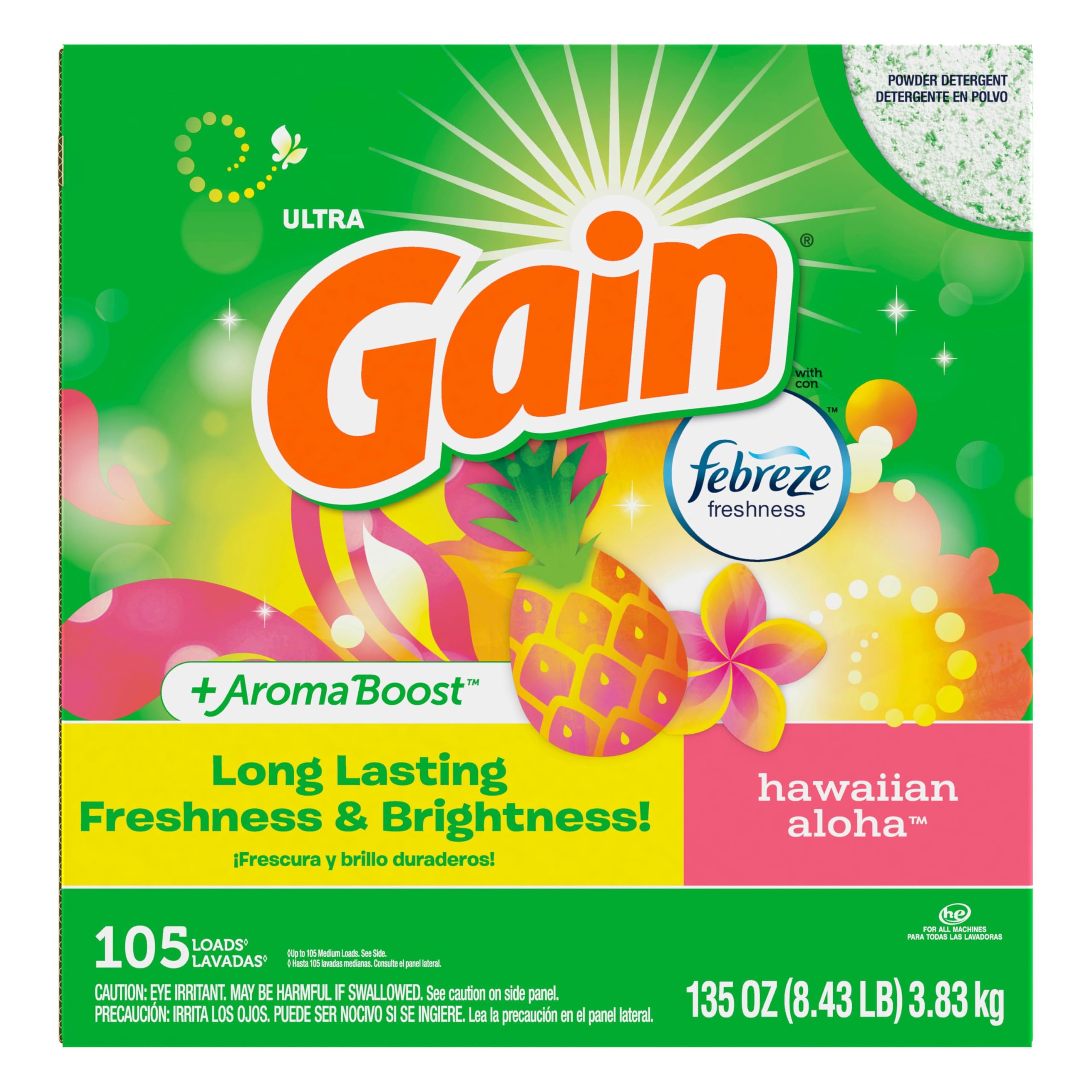 Gain Hawaiian Aloha wash performance highlights vibrant clothes and refreshed feel