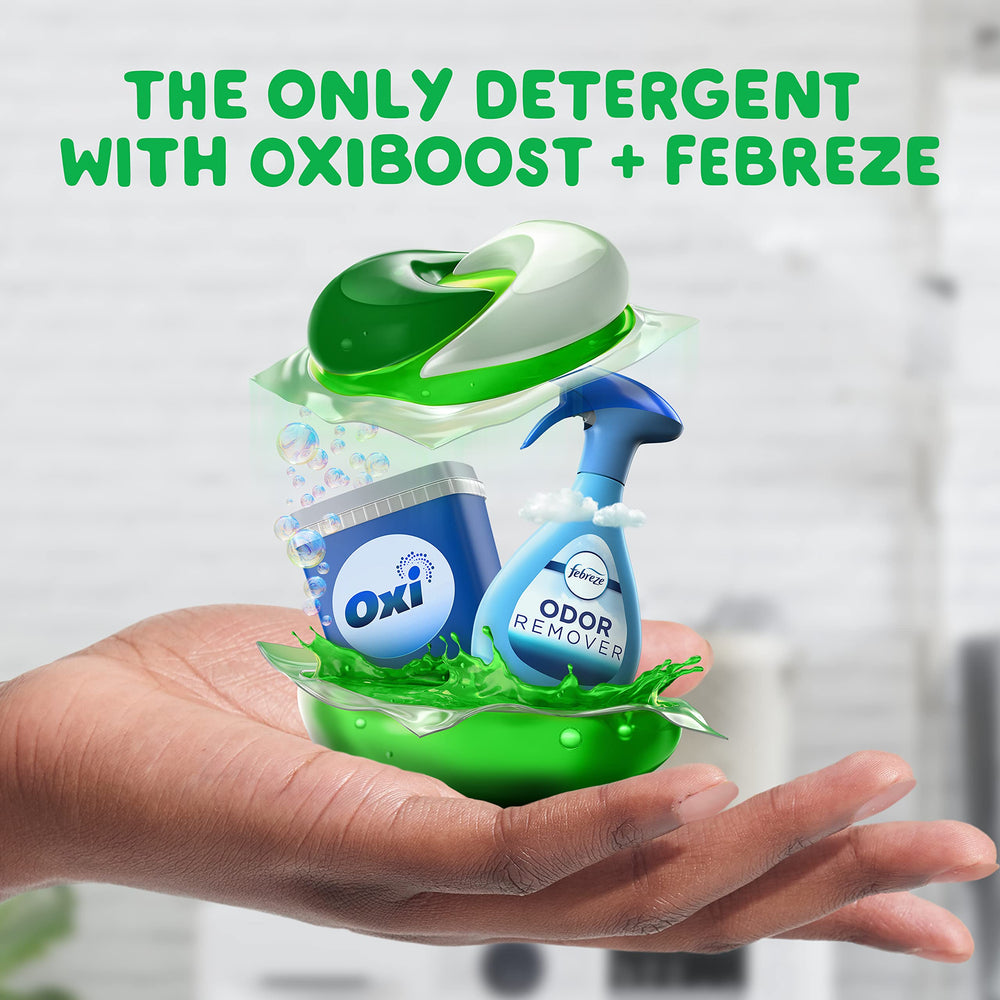 Gain Super Fresh Blast scent fills the load with a bright, long-lasting aroma.
