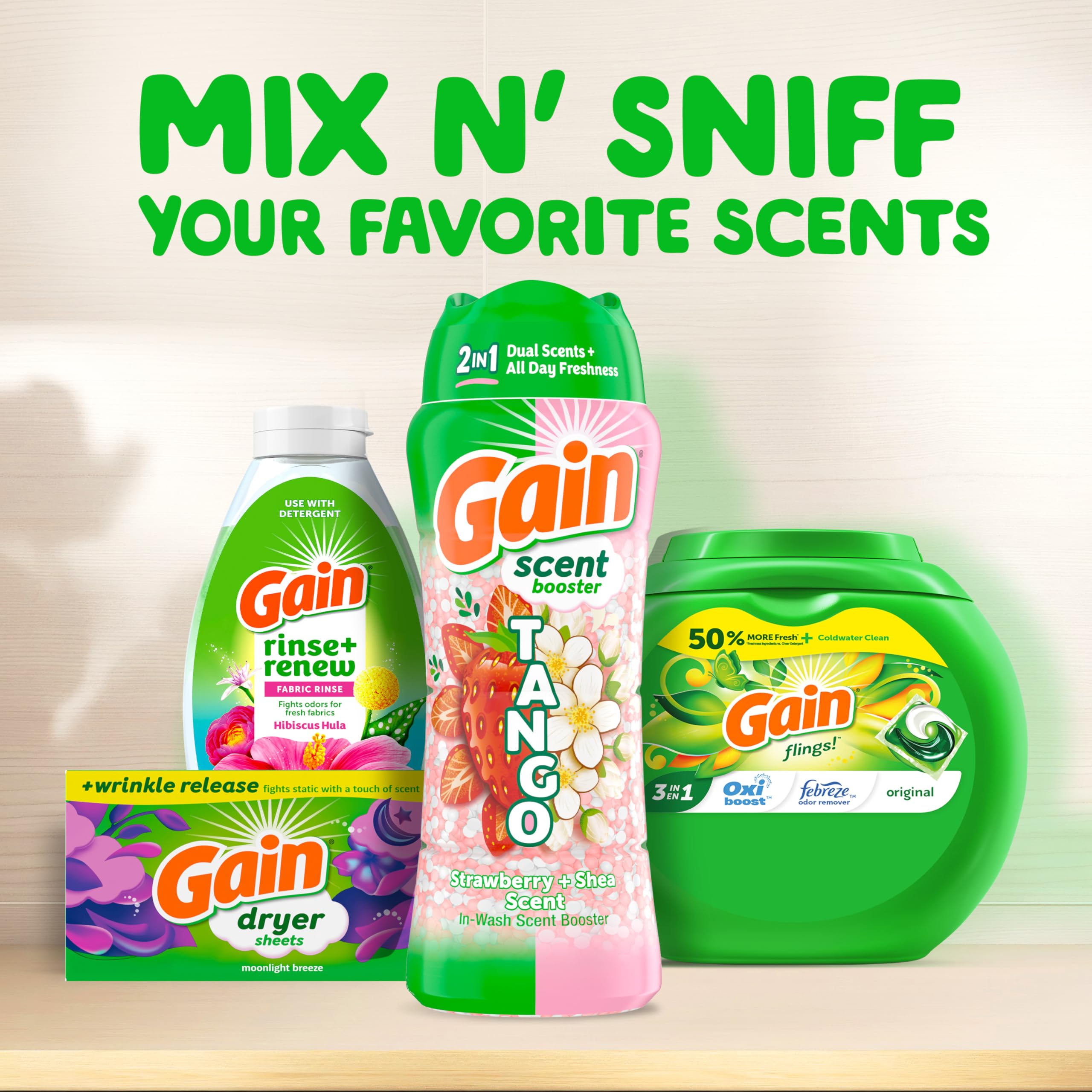 Gain Tango on shelf as versatile laundry scent booster