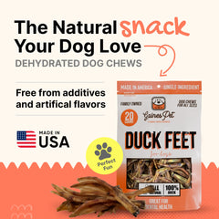 Gaines Duck Feet dental benefits: crunchy texture helps clean teeth and gums.
