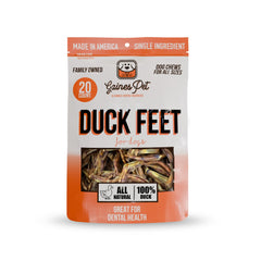 Gaines Pet Duck Feet dog treat tray for training rewards and dental health.