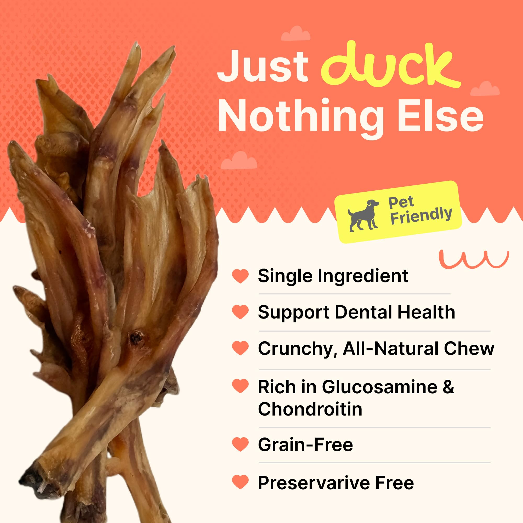 Gaines Duck Feet for joint support: natural glucosamine and collagen for mobility.