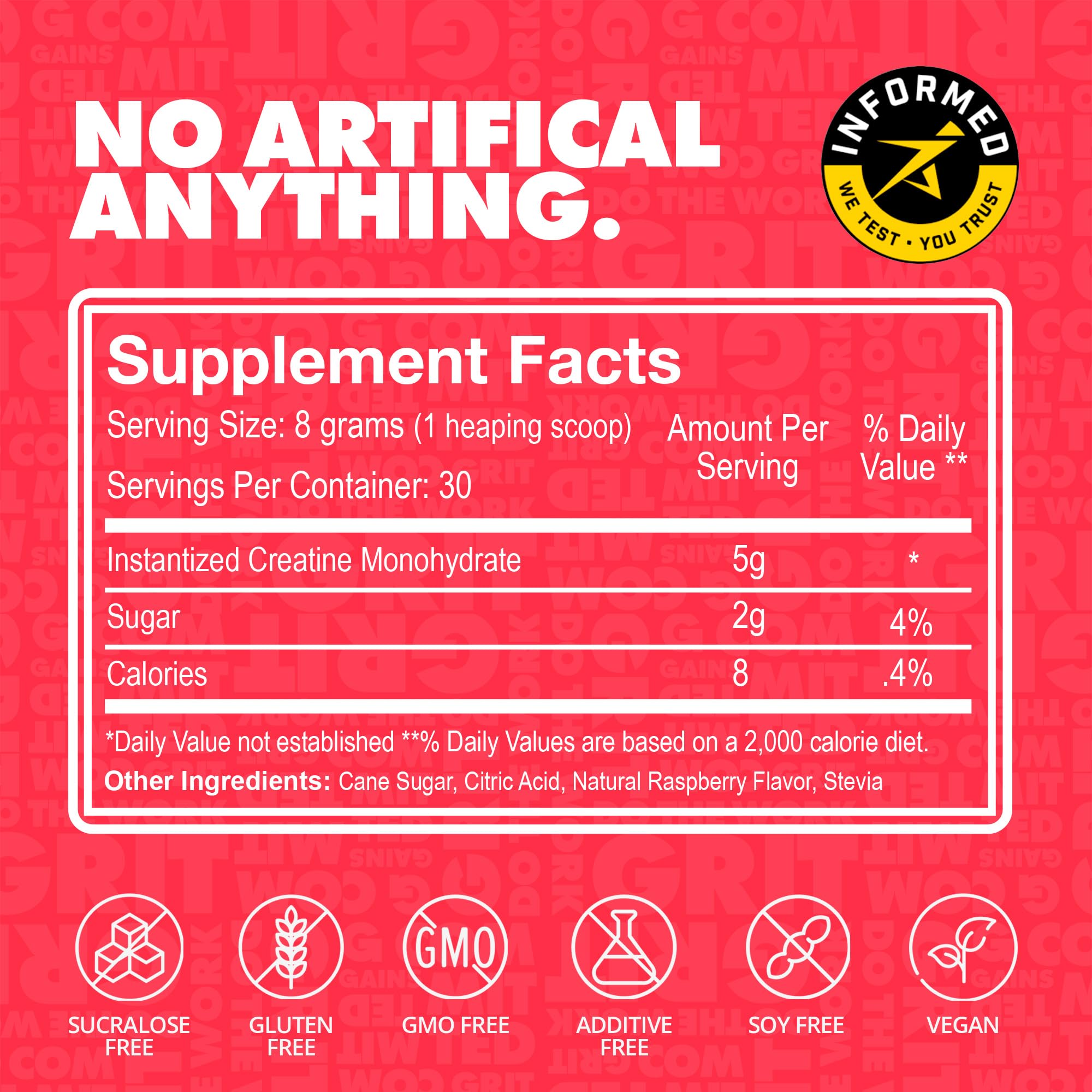 GAINS IN BULK zero-bloat formula packaging; lean-feel during and after workouts.