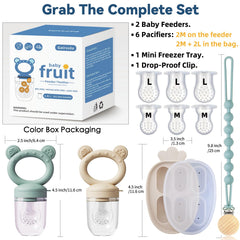 Gairssda clip-on silicone clip secures feeder to clothing to reduce drops.