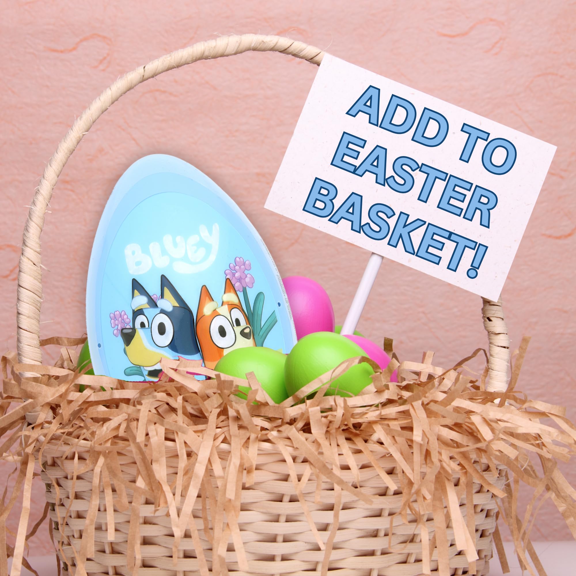 Galerie Bluey jumbo egg weighs 2.71 oz as a compact Easter treat