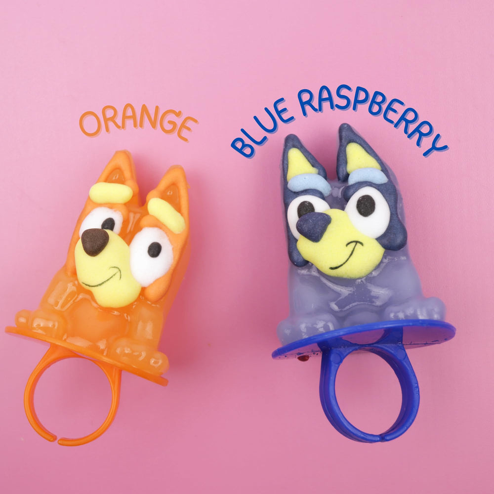 Galerie Bluey lollipop ring featuring Bluey and Bingo characters