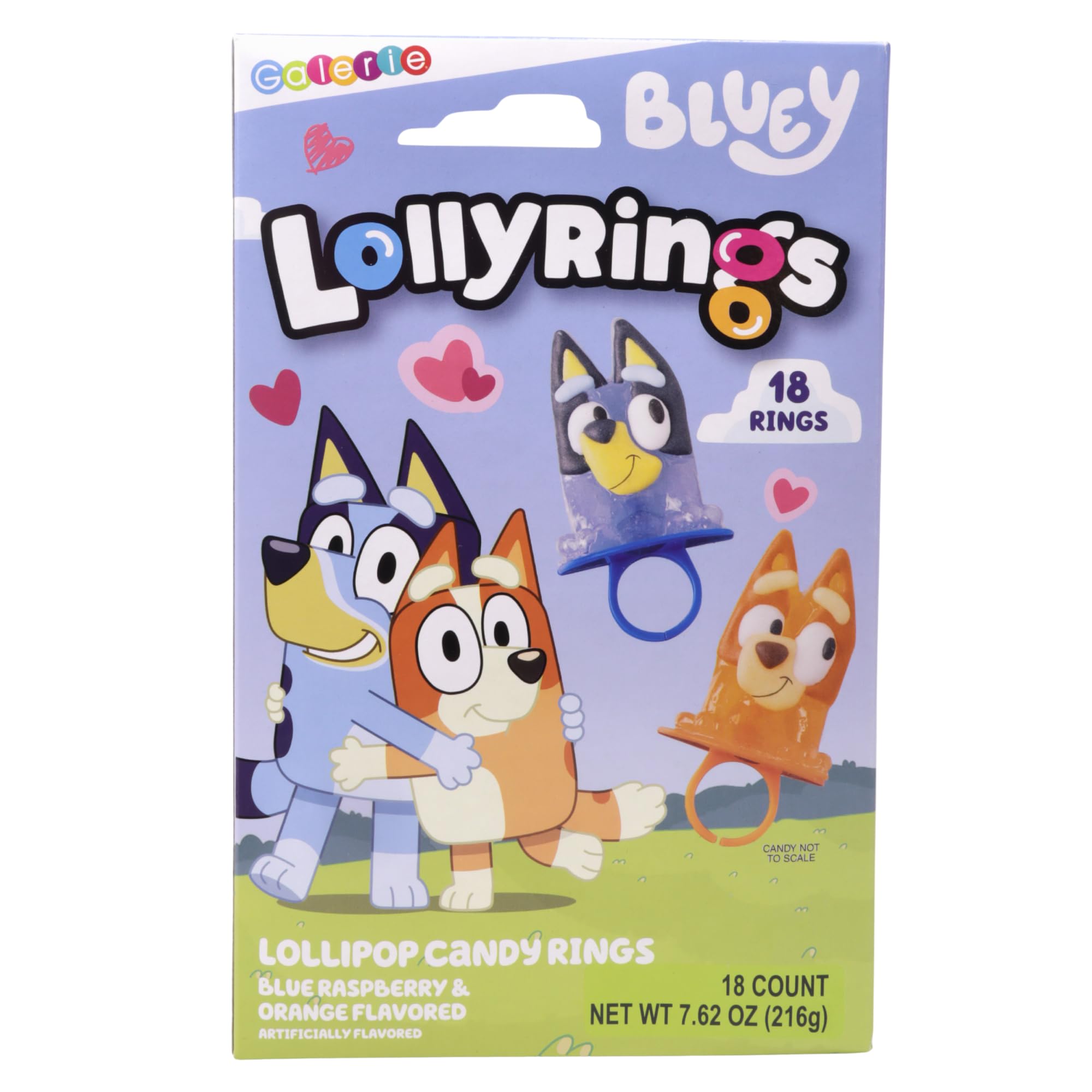 Galerie Bluey lollipop ring box contains 18 treats