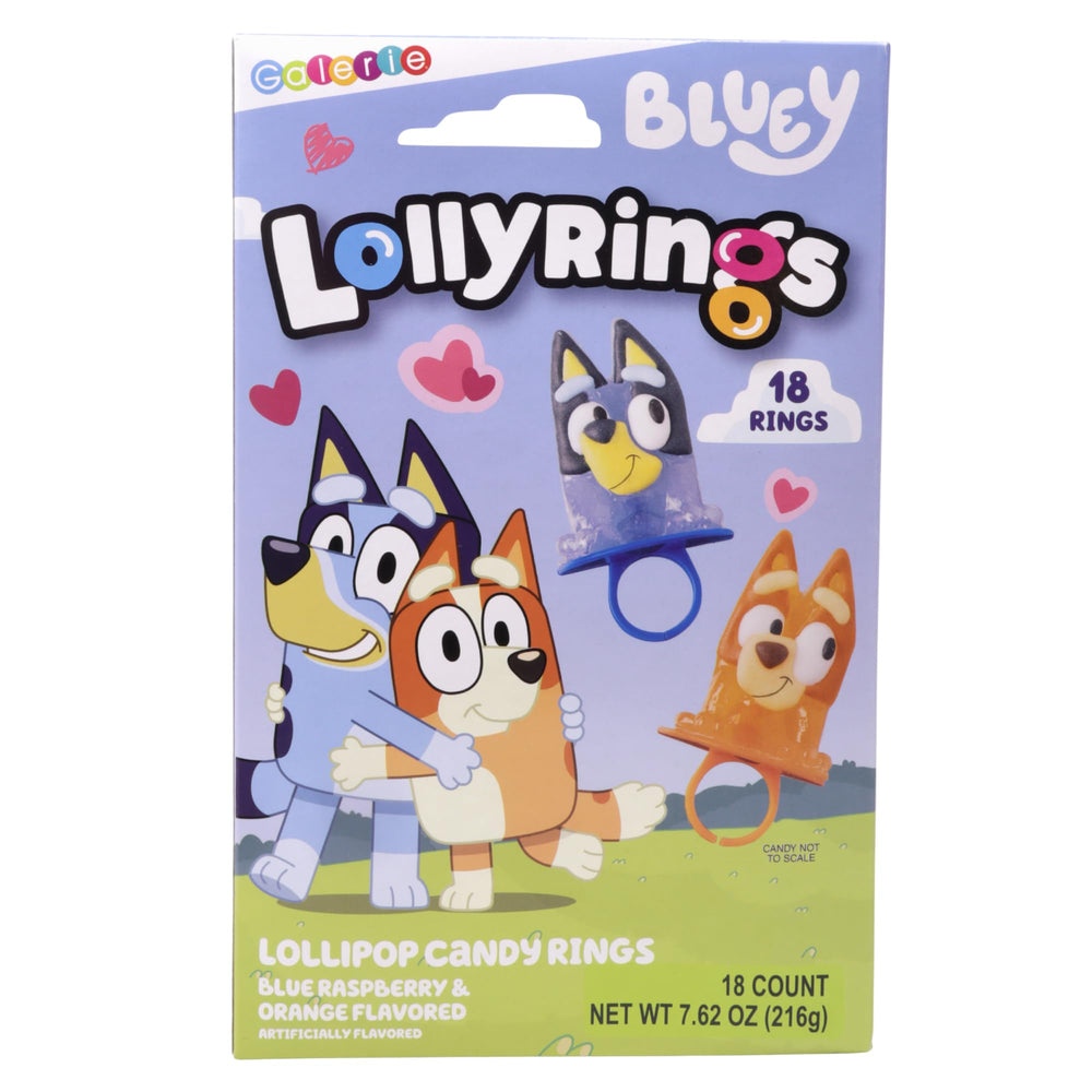 Galerie Bluey lollipop ring box contains 18 treats