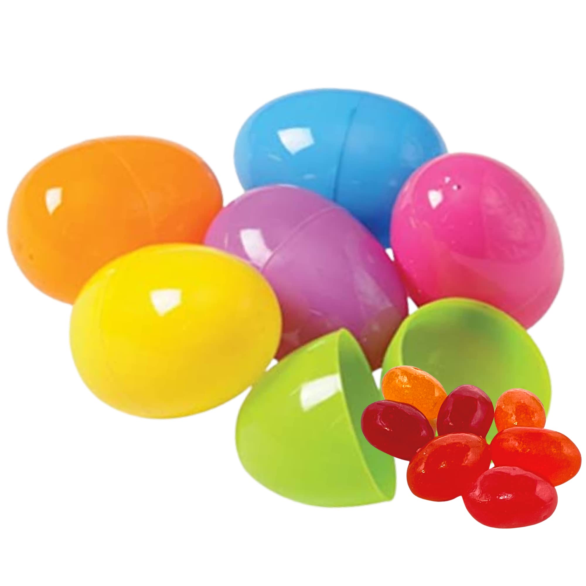 Candy-filled eggs showcase Berry Chewy Lemon Heads and Brach's Jelly Beans.