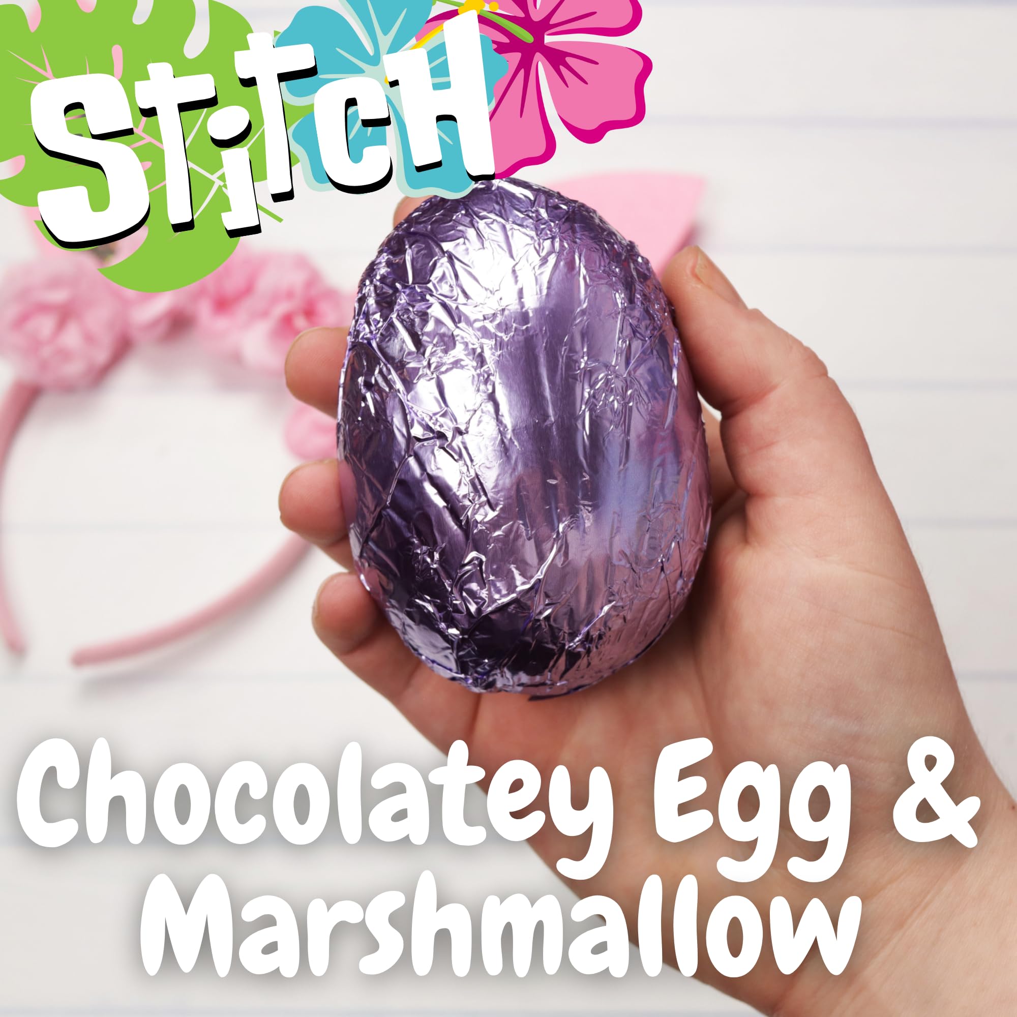Galerie Disney-themed Easter treat with a smooth chocolate shell and soft marshmallow center.