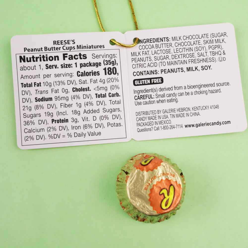 Galerie Reese's Easter Bunny Tin opened reveals four individually wrapped cups for sharing