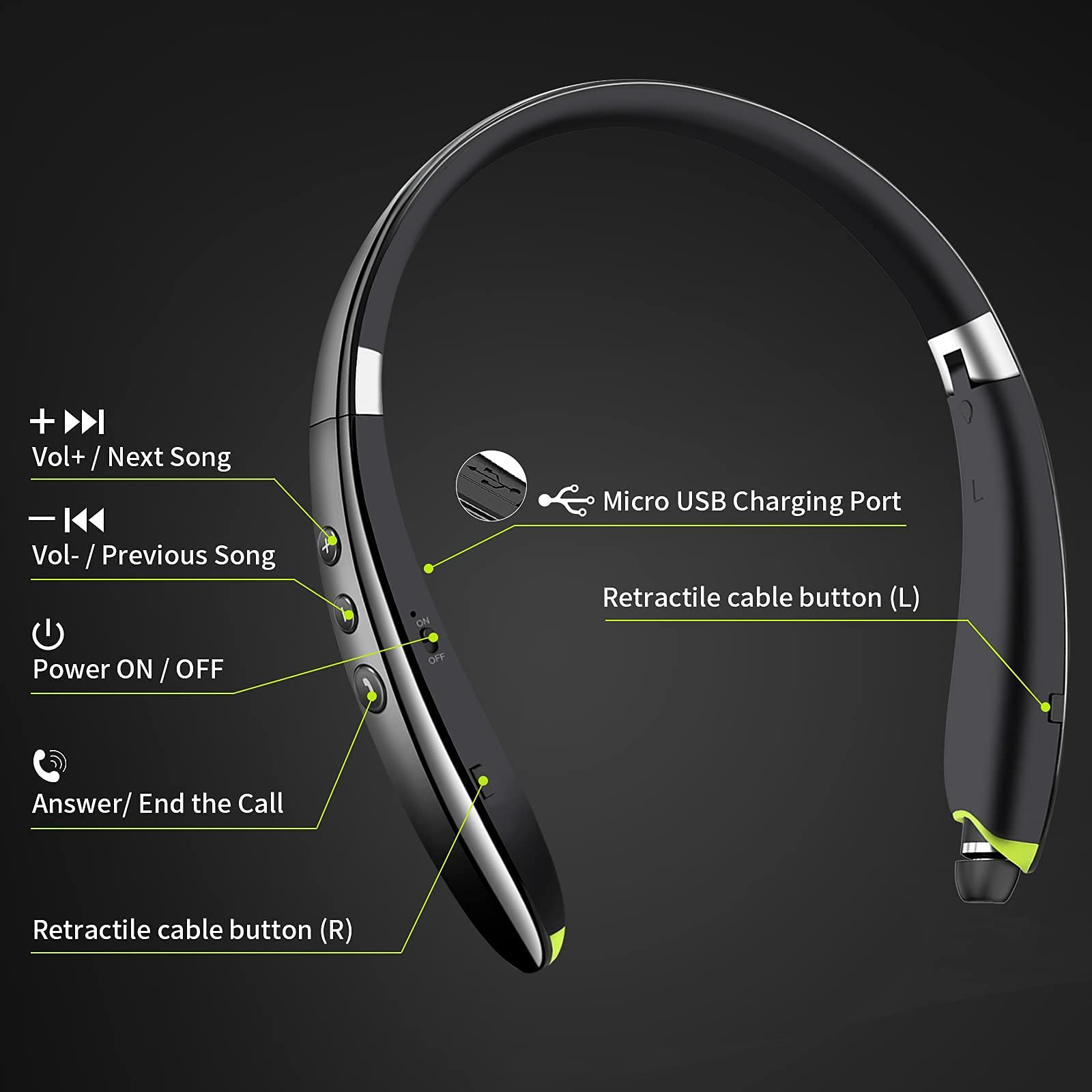 Galirity galirity-300-hours-standby-time keeps the headset ready during travel.