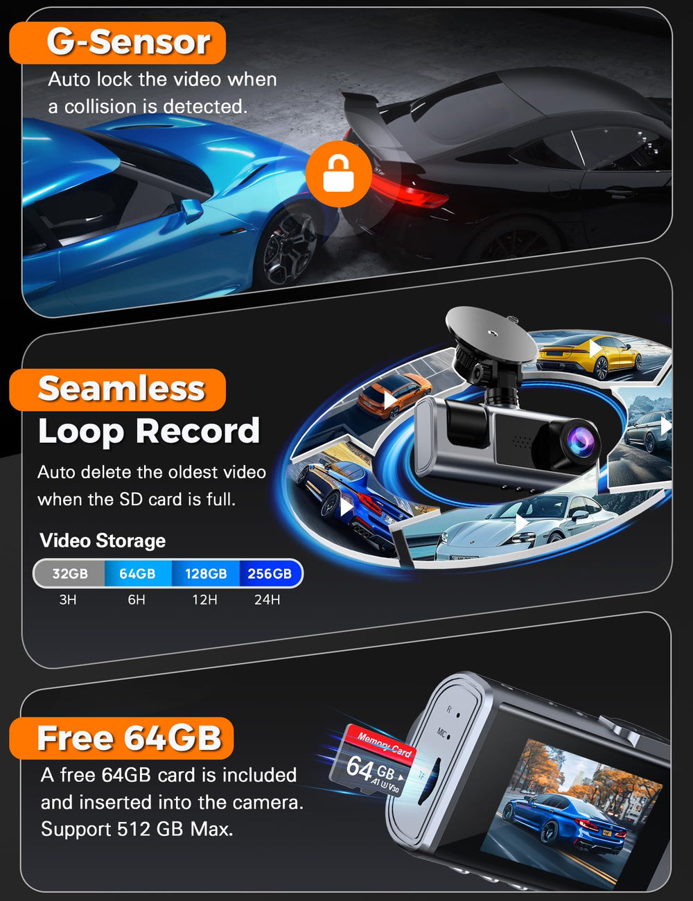 Galphi WiFi app control lets you view and download videos from your phone.