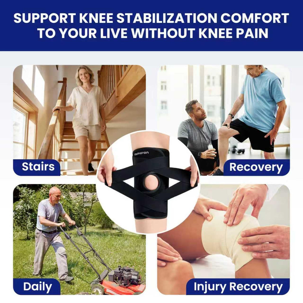 Galvaran knee brace uses breathable materials to keep skin dry.