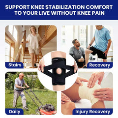Galvaran knee brace uses breathable materials to keep skin dry.