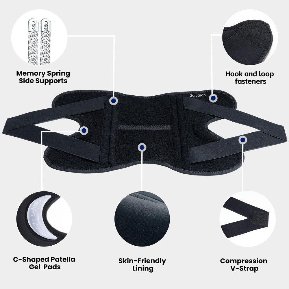 Galvaran knee brace durable fabric resists wear during daily use.
