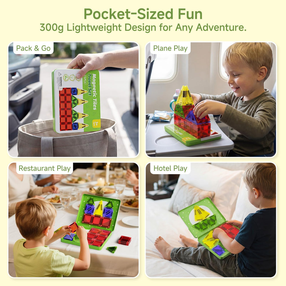 Gamcrown travel tiles pocket STEM toy for quiet, mess-free on-the-go fun