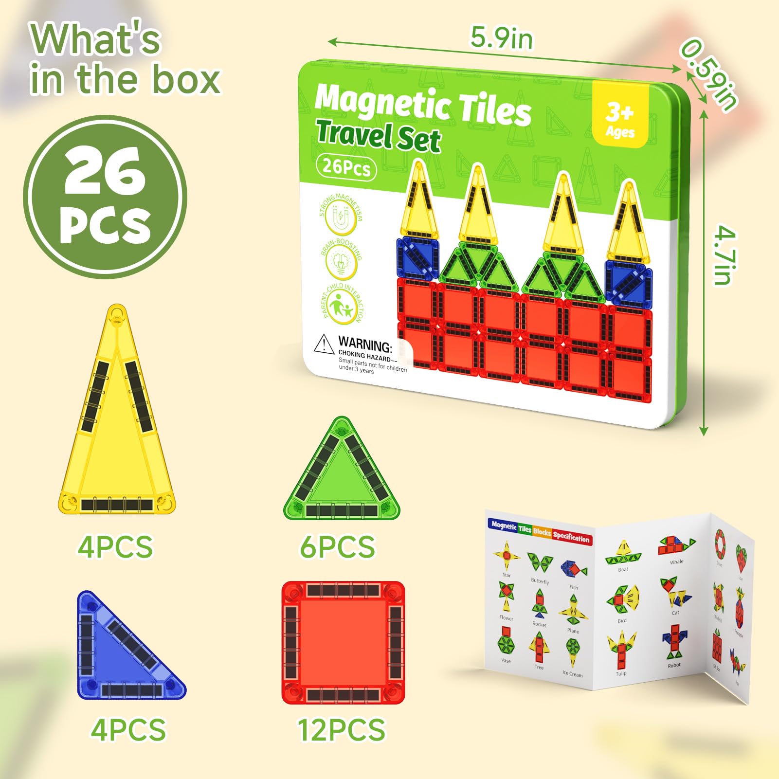 Gamcrown travel tiles use strong N38 magnets to lift several tiles