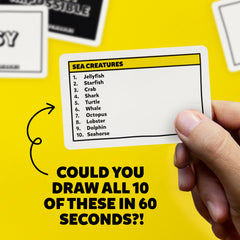 Compact Gamely Six Second Scribbles box for easy travel play