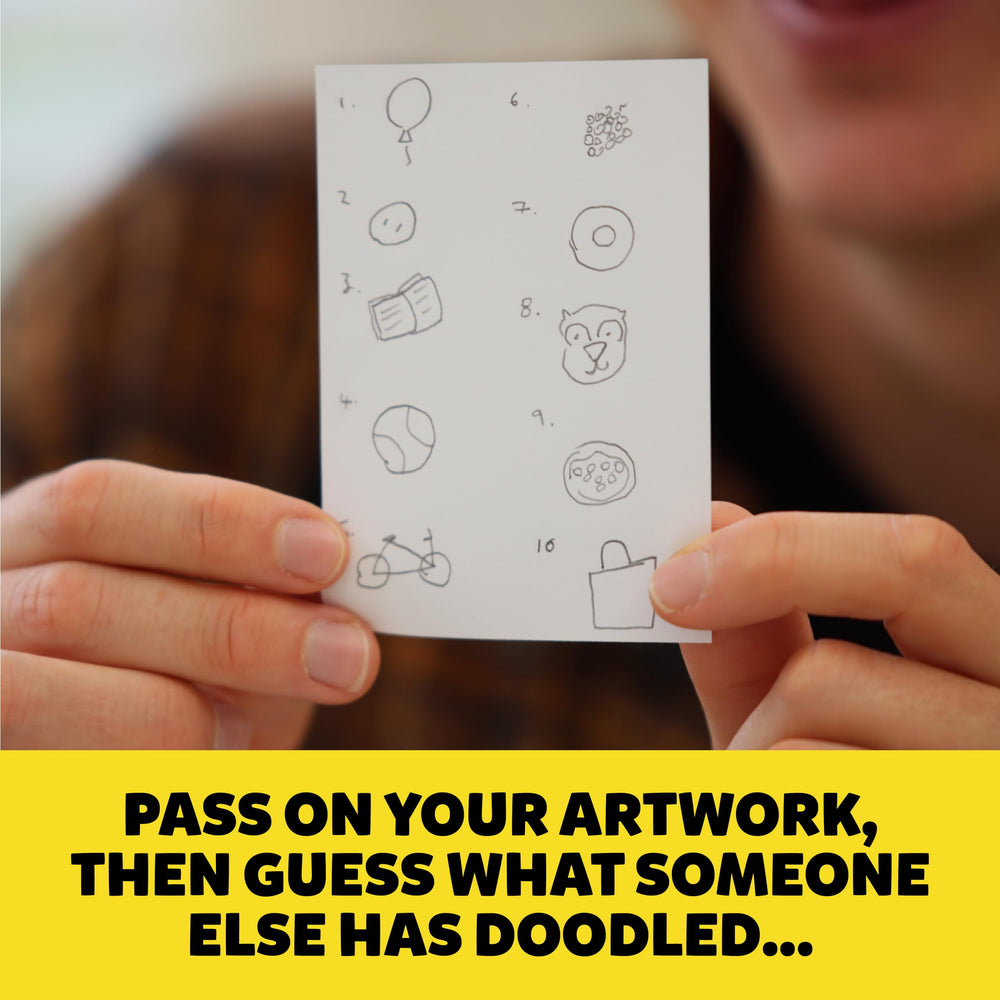 Pencils and paper included in the Gamely Six Second Scribbles kit
