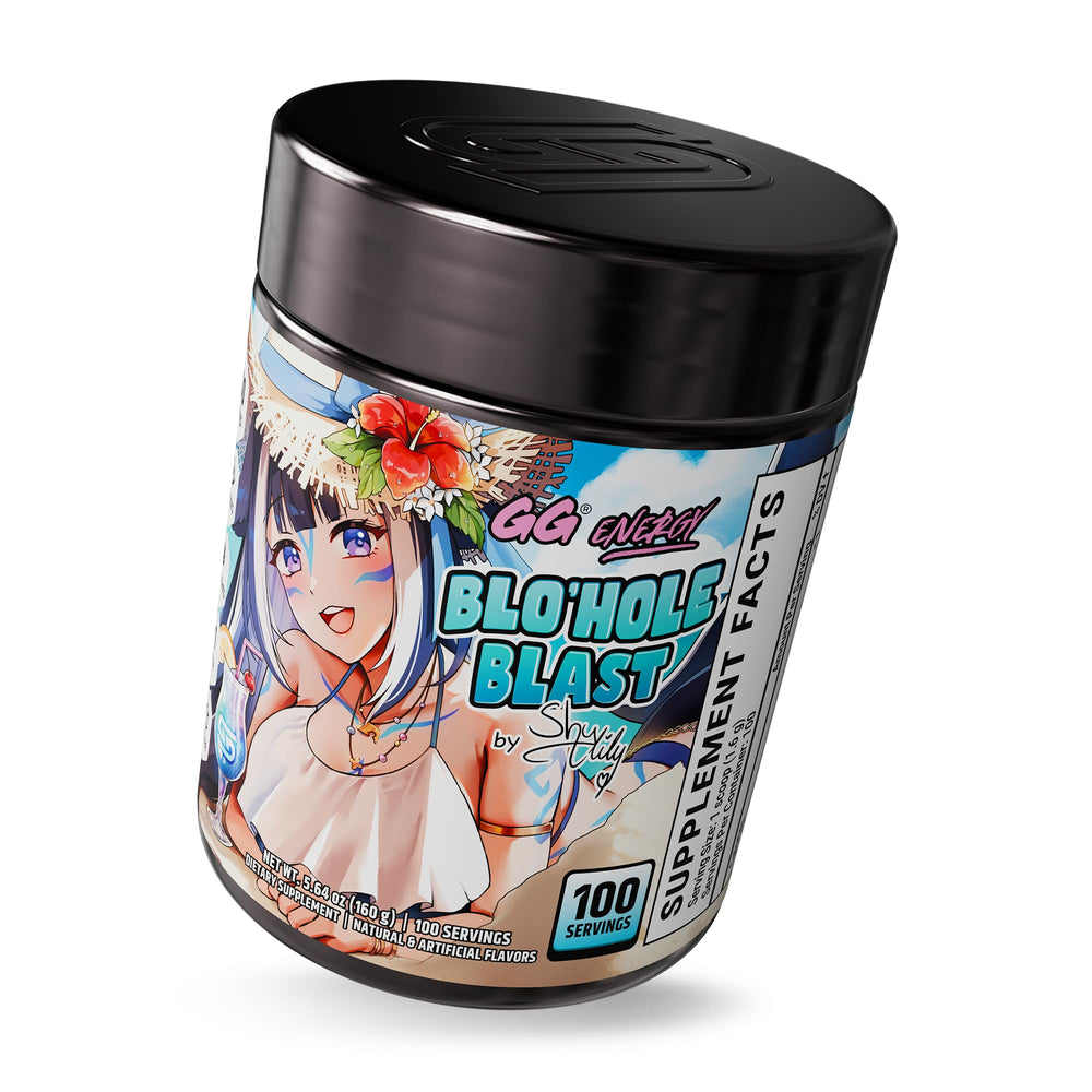 Gamer Supps GG Energy Blo'hole Blast 100-serving tub shows keto-friendly energy on demand