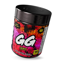 Gamer Supps GG Energy Dragonfruit Punch glass with dissolving powder for long gaming sessions