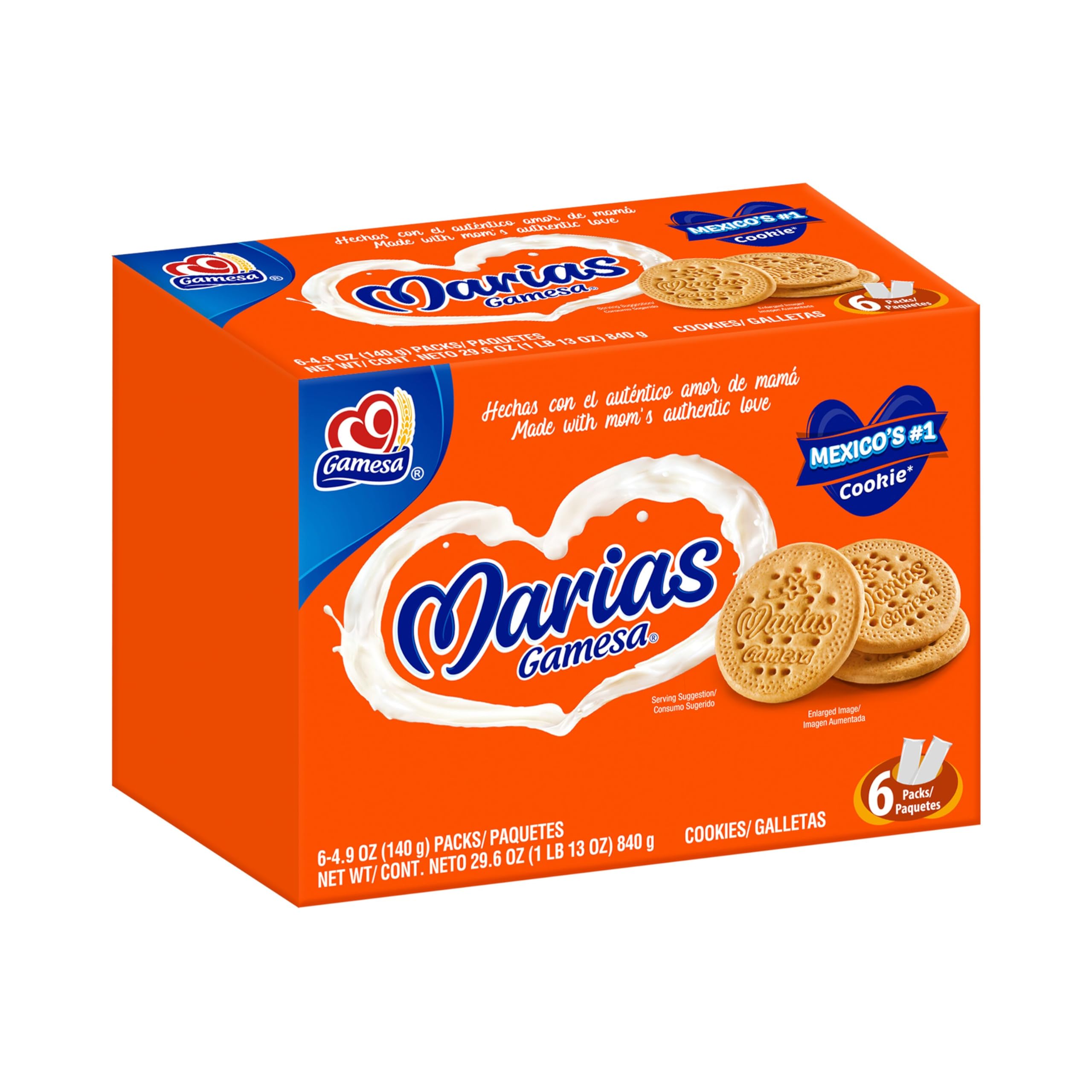 Gamesa Marias cookies six-sleeve pack ready to share