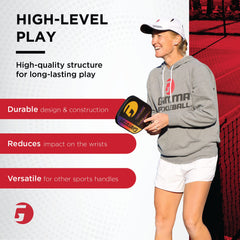 GAMMA Supreme Overgrip on a pickleball racquet for steady control.