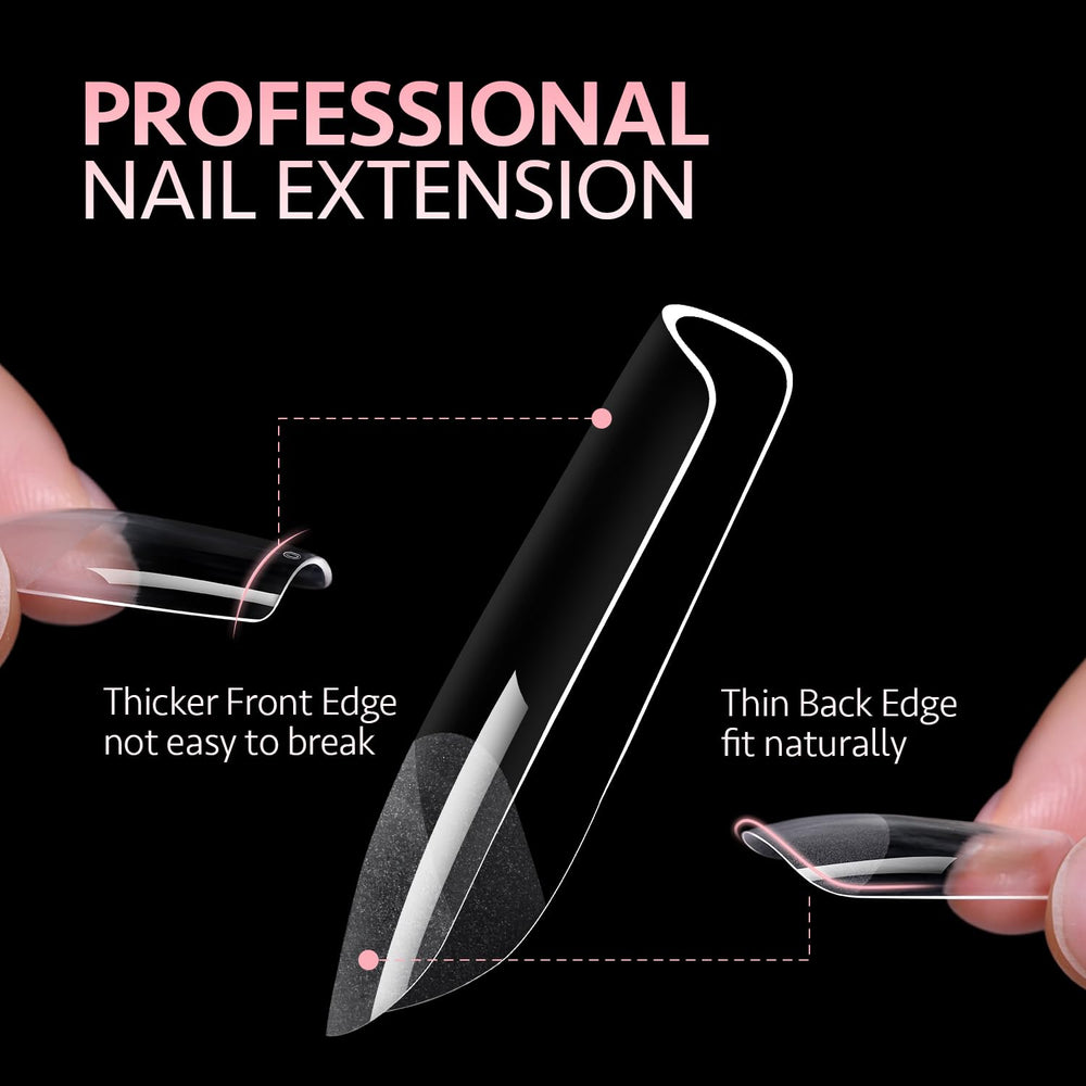 GAOY 240pcs soft gel nail tips offer versatile home and salon use.