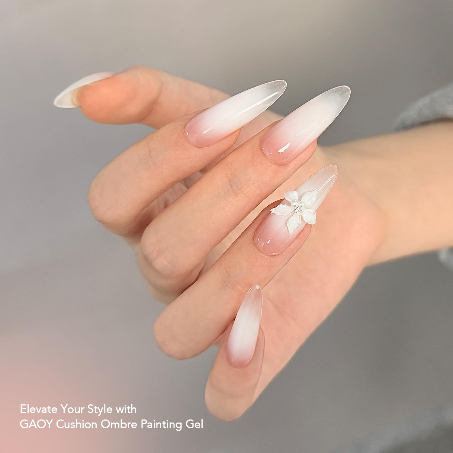GAOY Cherry Blossom ombre gels for salon-quality nails at home.