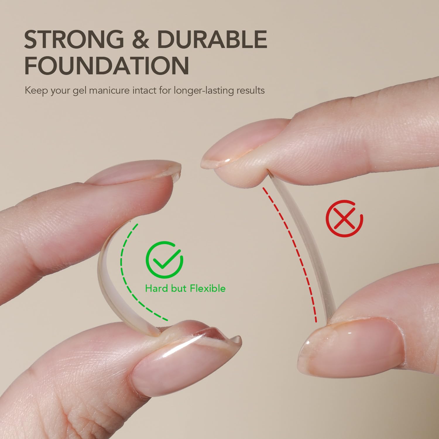 GAOY 30g builder base nail application on natural nail