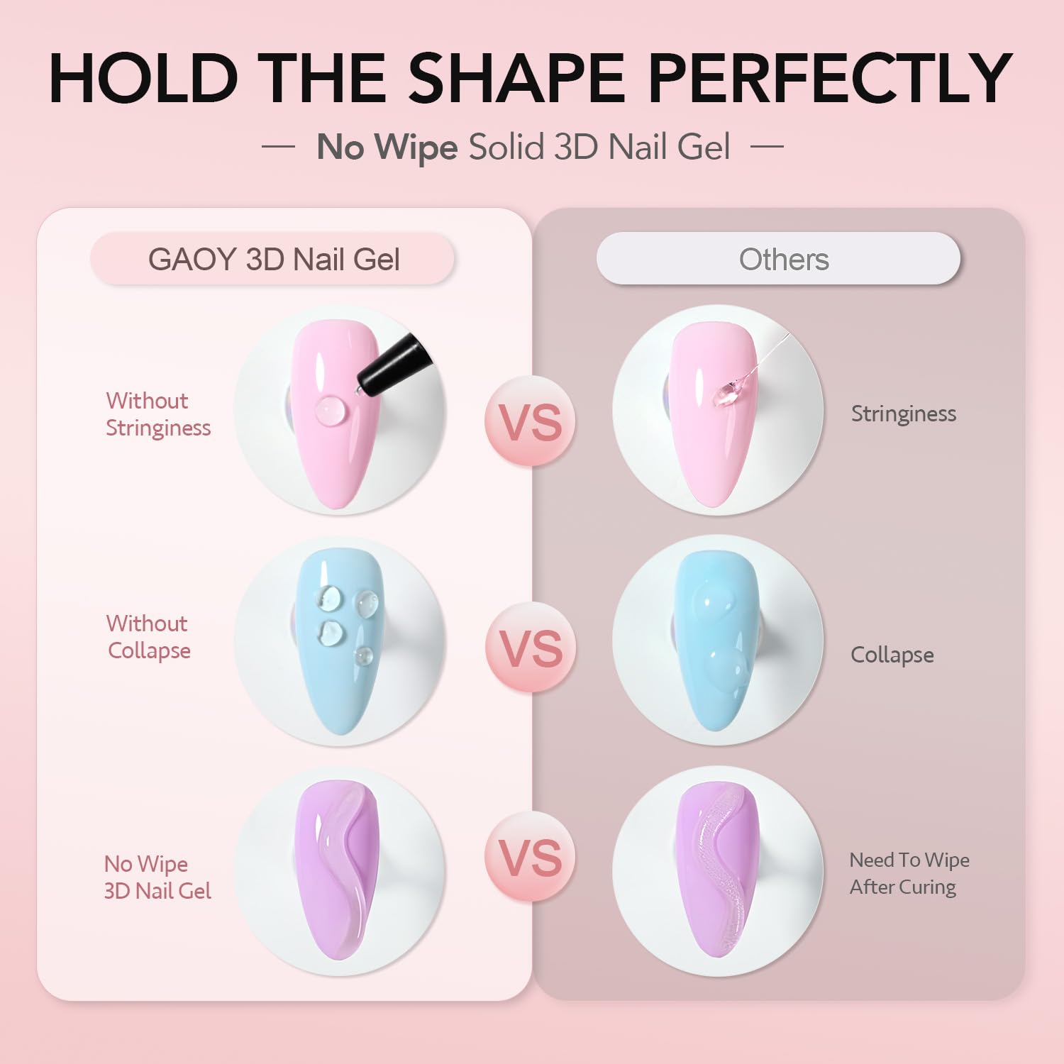 GAOY 3D Nail Gel Carving-Molding for precise sculpting and decorative painting.