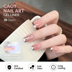 GAOY 8ml gel polish bottle supports extended DIY nail projects.