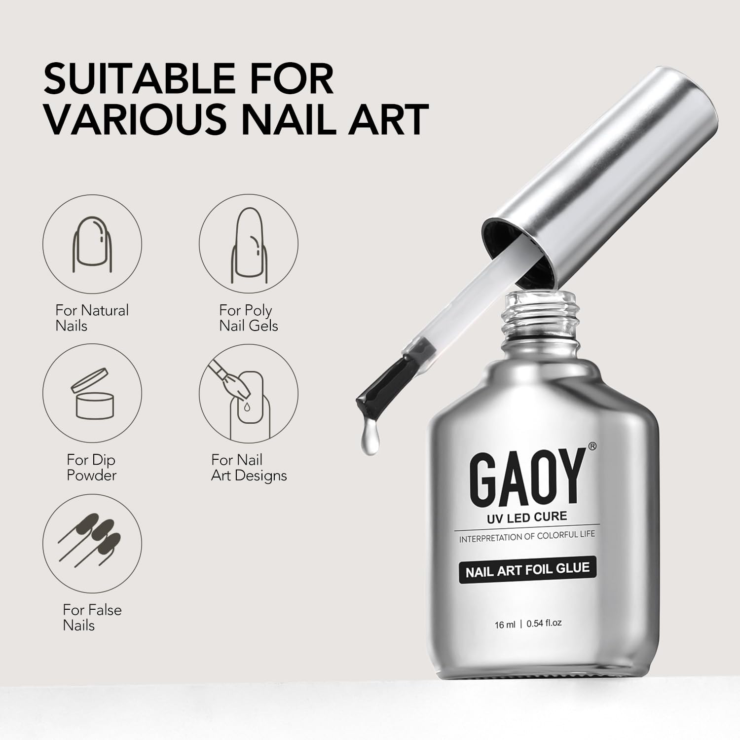 GAOY at-home nail art setup showing DIY customization options