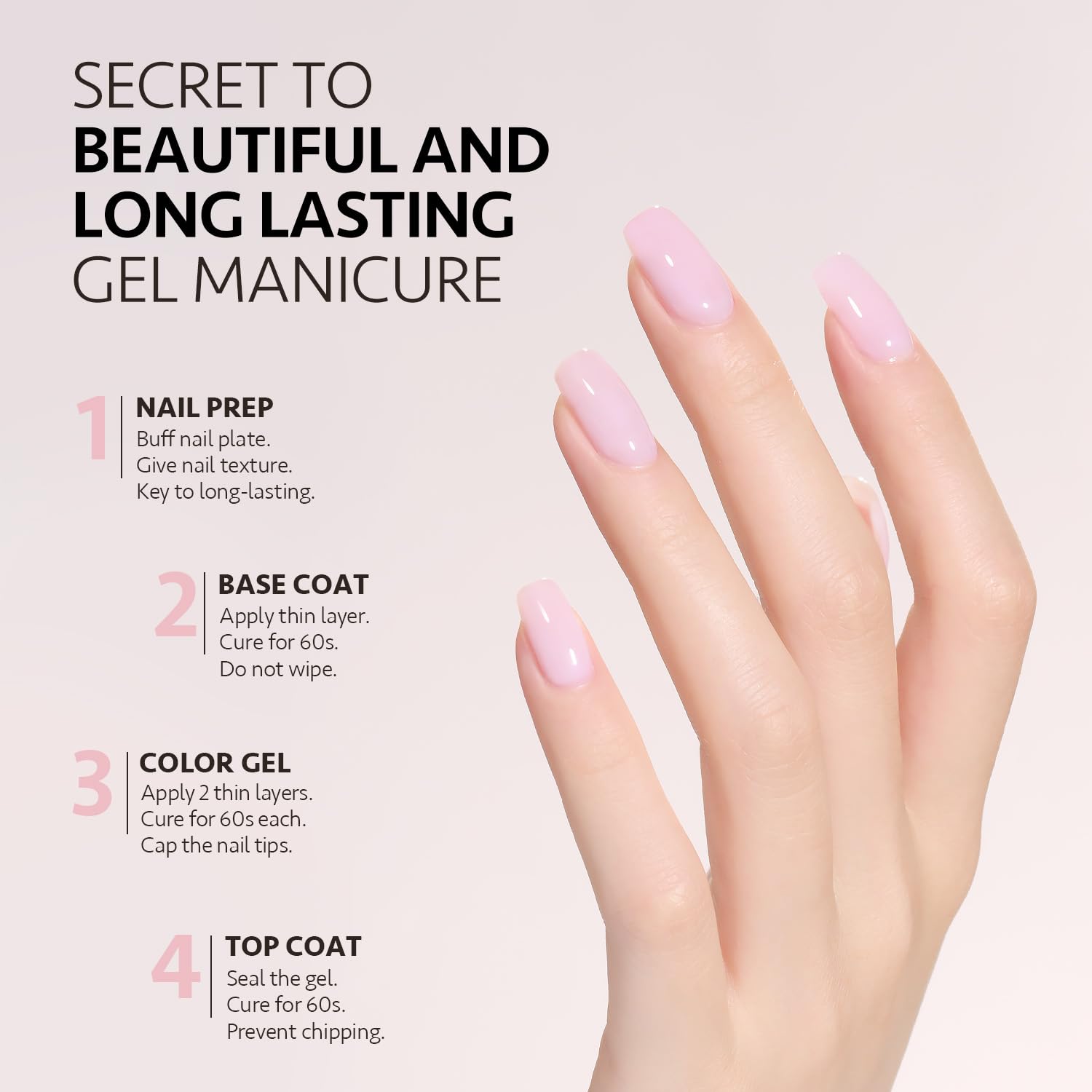 In-use GAOY gel manicure demonstrates simple DIY nail art.