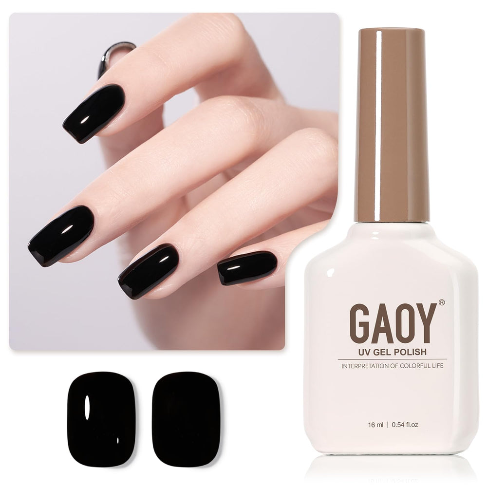 GAOY Black Gel Nail Polish 1001 bottle ready for a bold at-home manicure.
