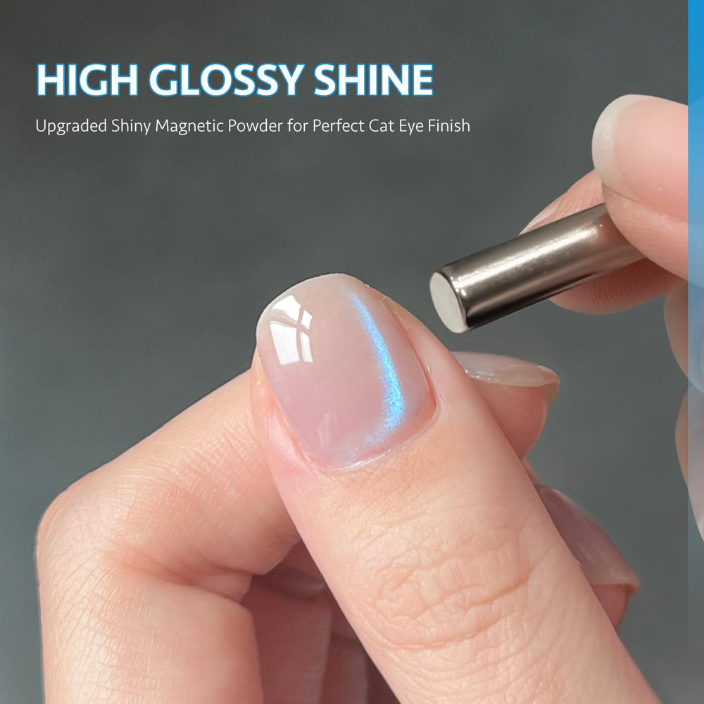 GAOY Azure Aurora packaging displays the 16ml gel bottle and included magnet.