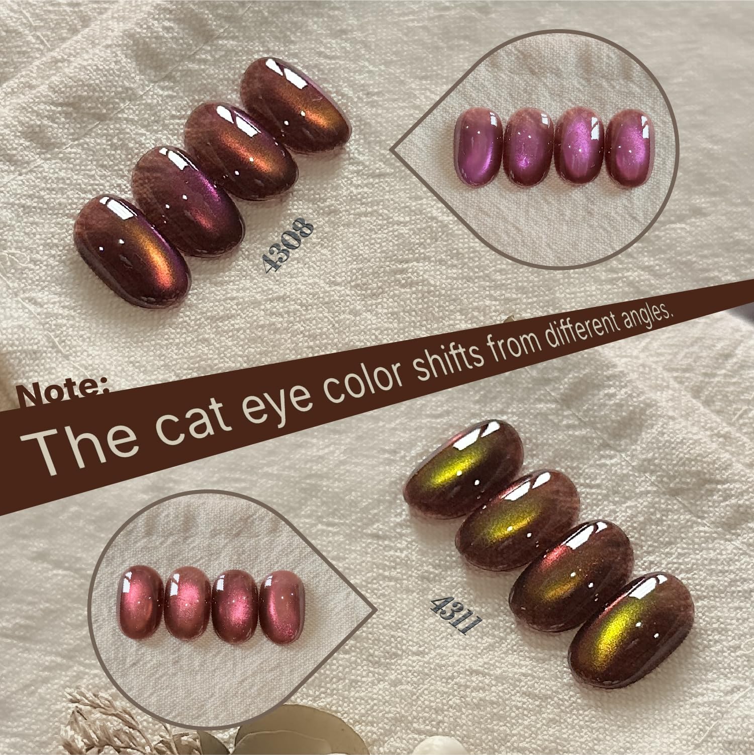 GAOY glitter color blue captures cooling tones with a luminous cat eye effect.