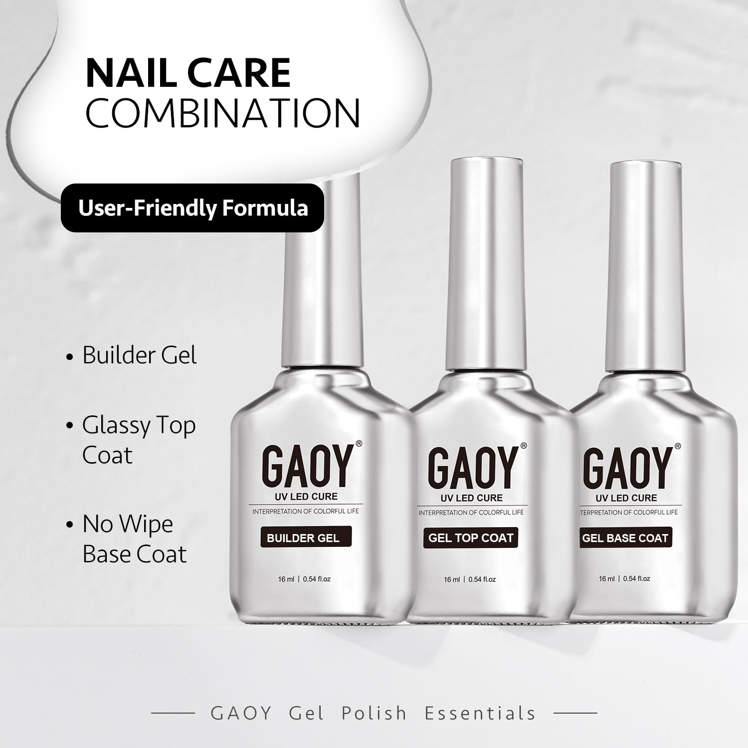 GAOY stainless steel look brush enables precise, clean application.