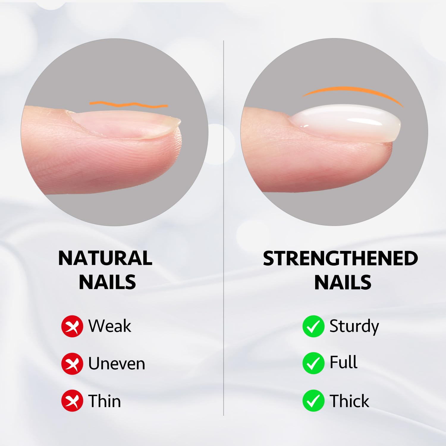 GAOY Builder Gel applied to natural-looking nails with a smooth self-leveling finish