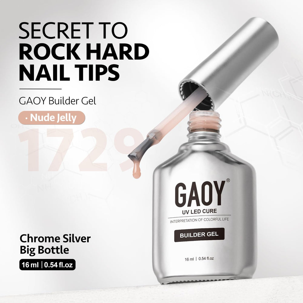 GAOY Builder Gel packaging shows 16 ml bottle contents.