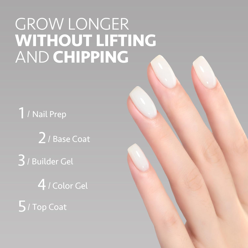GAOY Builder Gel packaging showing 16 ml bottle and included contents for at-home manicures