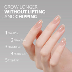 GAOY Builder Gel under UV light cures quickly for nail art.