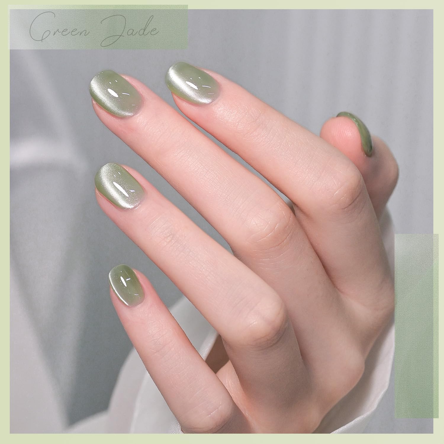 GAOY cat eye gel polish magnet pattern usage demonstrates magnetic design options.