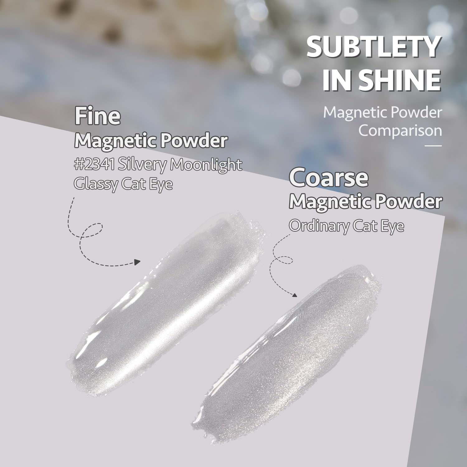 GAOY cat eye magnet demonstrates pattern options before curing for personalized nail art.