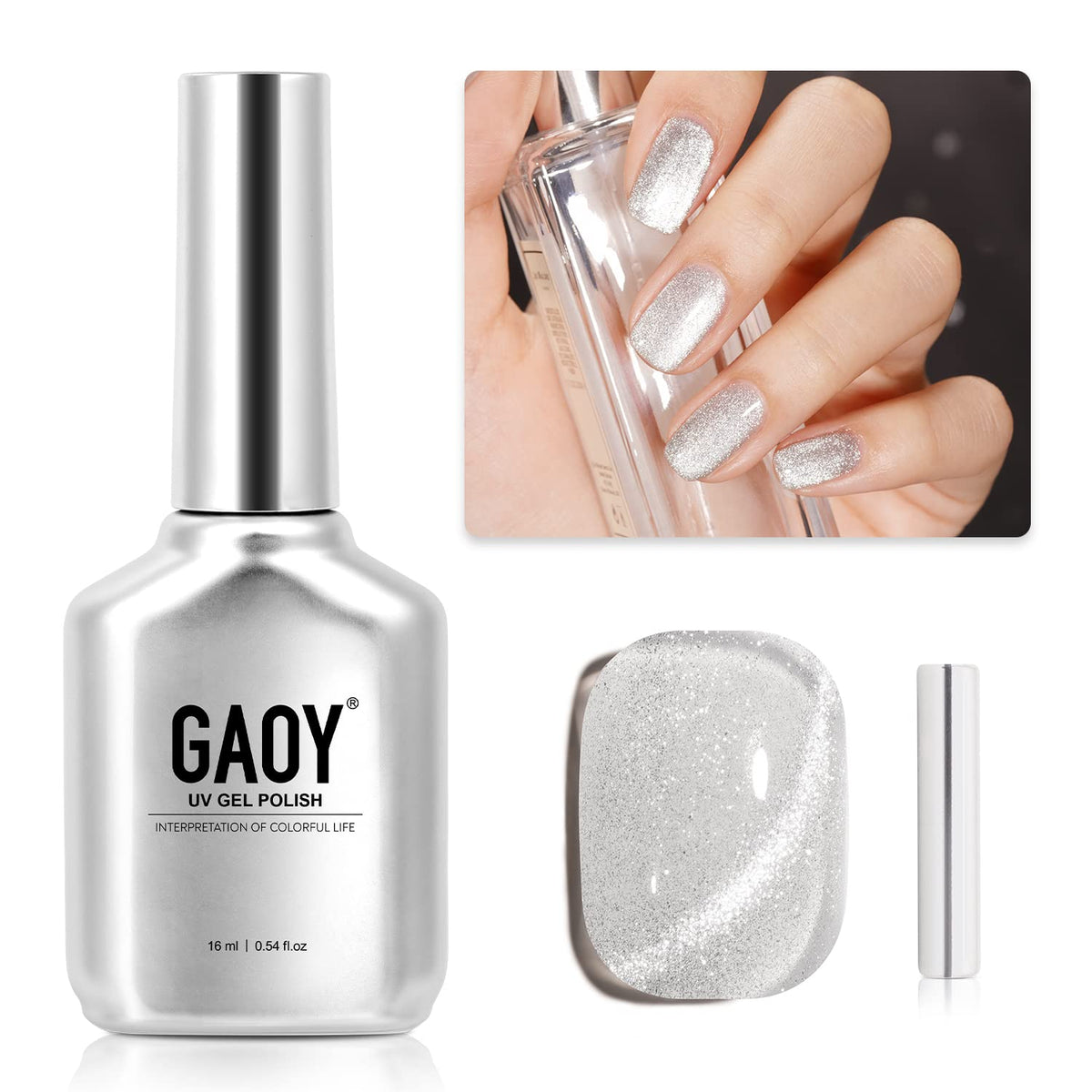 GAOY Cat Eye Magnet pattern for DIY at home nail art