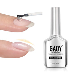 GAOY clear builder base 16ml bottle strengthens natural nails