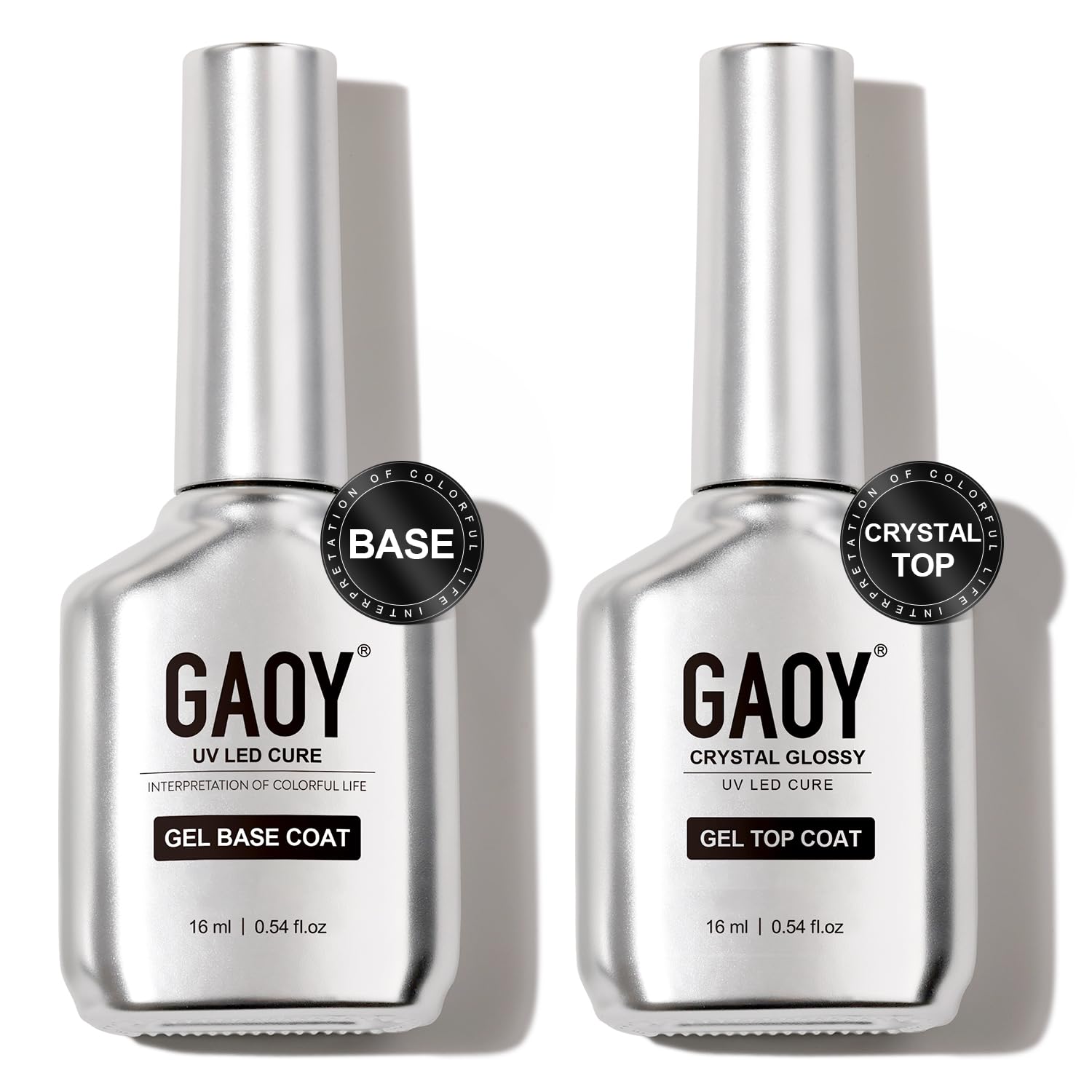 GAOY Crystal Glossy Top Coat 16ml for a high-shine gel manicure.